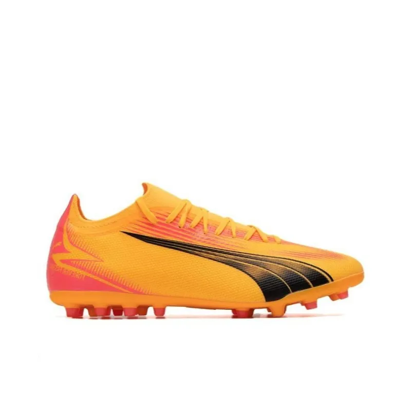 PUMA Ultra Match MG Rubber Short Studs Cushioning Soccer Shoes Men's Yellow Red-1