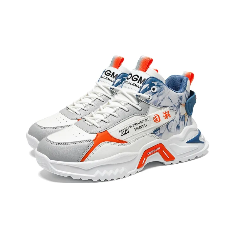 OUGLEMEN Anti-Slip And Wear-Resistant Height Increasing Low-Top Casual Shoes Men's-8