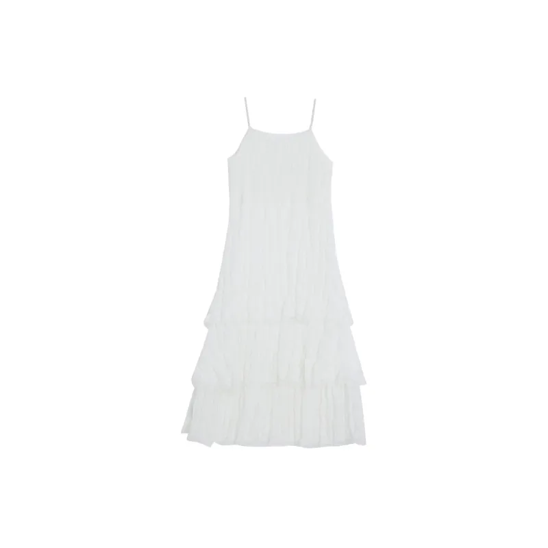 Wen Shan Slip Dress Women's White-1