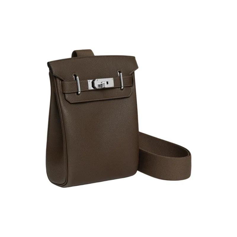 HERMES Hac A Dos Togo Calfskin Crossbody Bag Shoulder Bag Small Size Unisex 4C Ecorce Bark Color-1