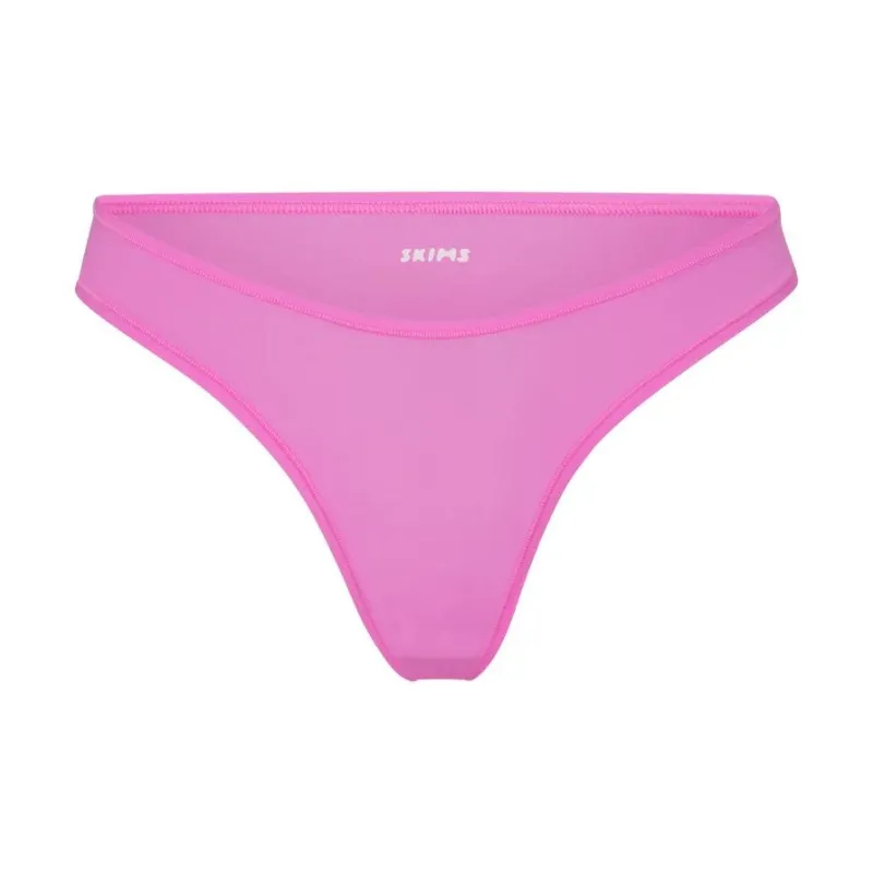 SKIMS FITS EVERYBODY DIPPED FRONT THONG Underpants Women's 1 Pack NEON ORCHID/Neon Orchid-0