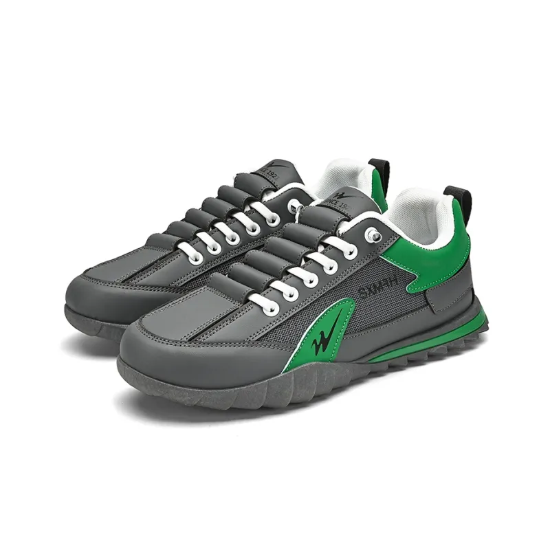 Binary Low Top Casual Shoes Men's Gray Green-3