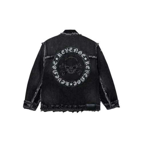 Revenge Denim Jackets Unisex Black