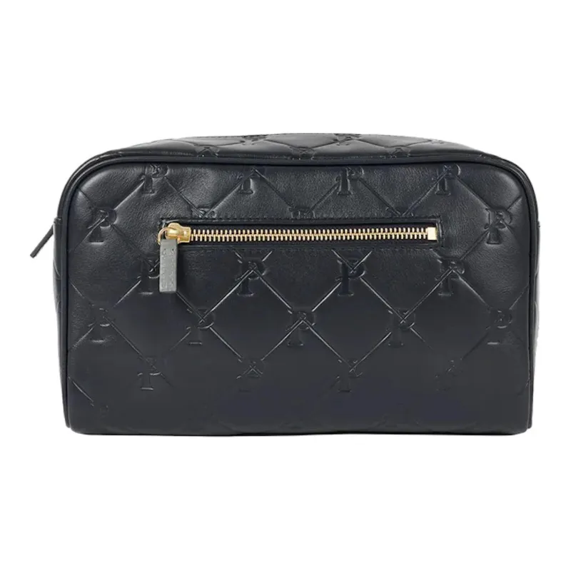 PALACE Leather Toiletry Bag Medium Size Unisex Midnight Blue-1