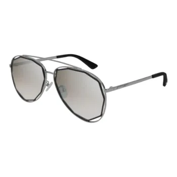 McQ Alexander McQueen Aviator Sunglasses Unisex Silver
