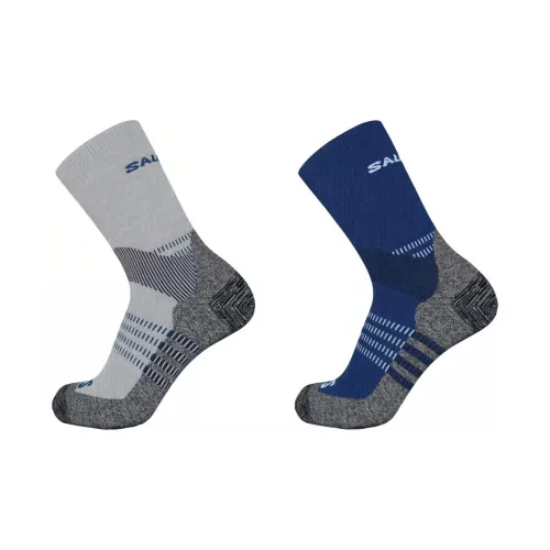 SALOMON Mid-Calf Socks Unisex 2 Pack Gray