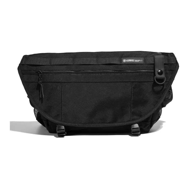 LIVEBOX EN DIRECT Polyester Messenger Bag Fixed Gear Bike Shoulder Bag Crossbody Bag Large Size Unisex White-7