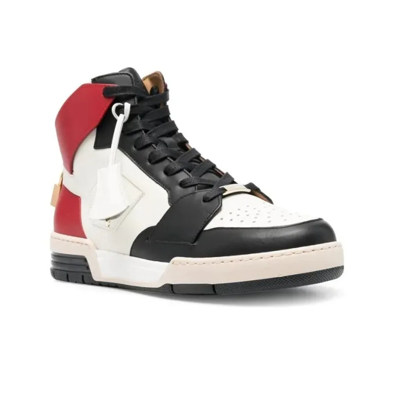 Buscemi High-Top Skateboard Shoes Unisex Red-1