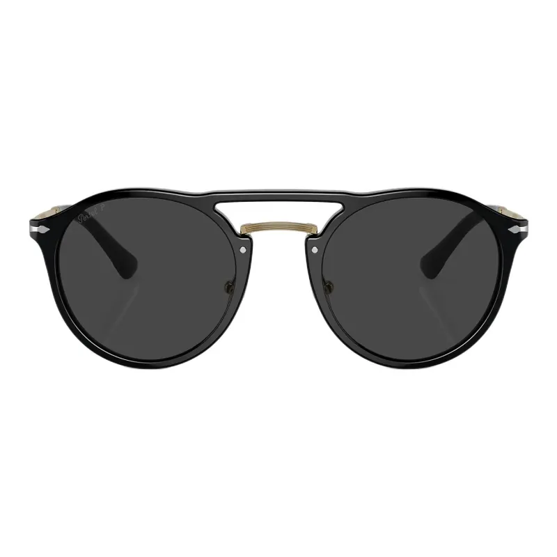 PERSOL Round Frame Double Bridge Sunglasses-1