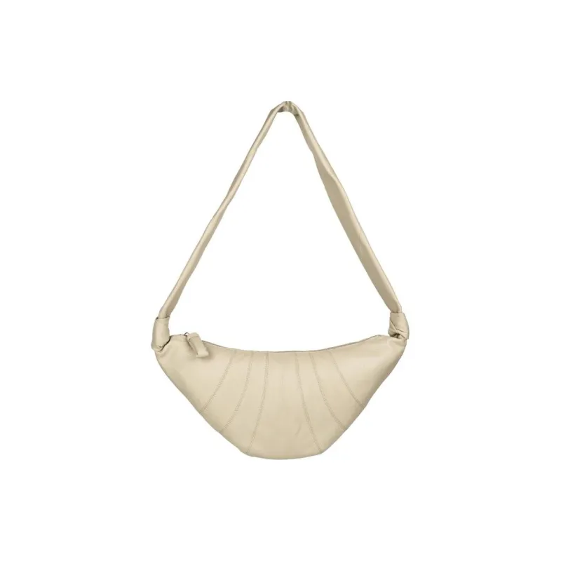 Lemaire Croissant Series Grain Leather Croissant Bag, Shoulder Bag, Crossbody Bag Medium Size Unisex Light Sage Green-2