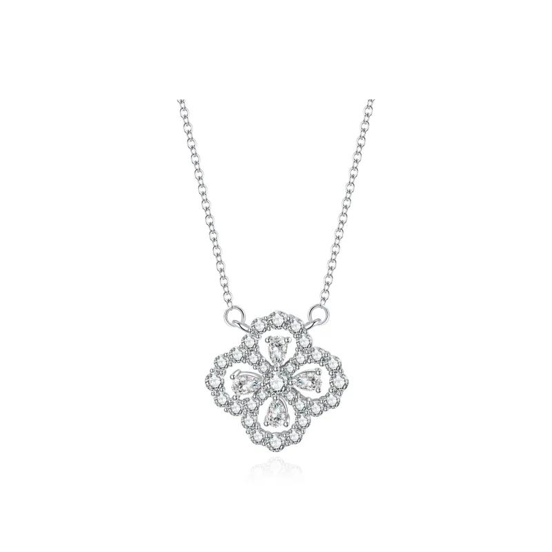 Lao Feng Xiang S925 Silver Necklaces Women's-0