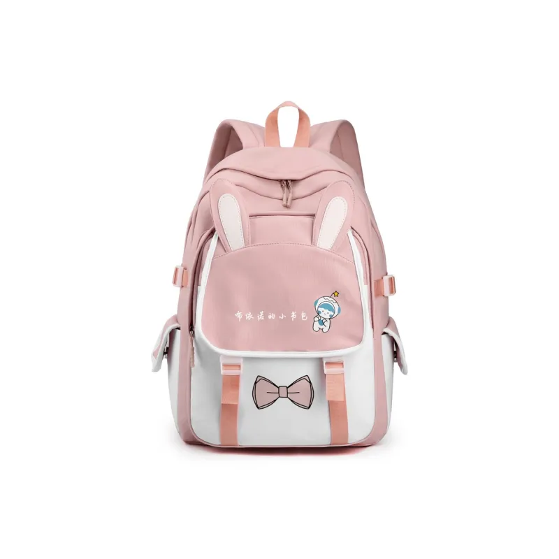 Bueno Nylon Fabric Backpack Regular Unisex Pink-0