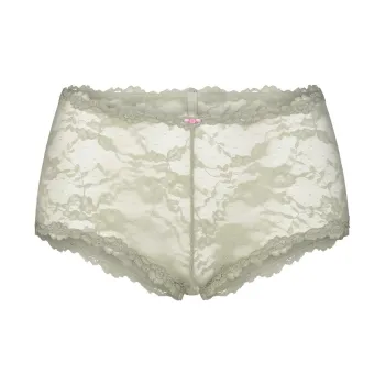 SKIMS STRETCH LACE BOY SHORT Boxer Shorts Women's 1 Pack TALC/Talc