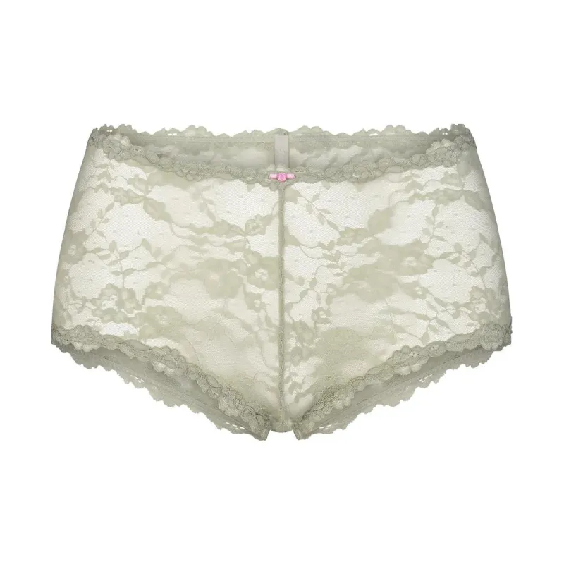 SKIMS STRETCH LACE BOY SHORT Boxer Shorts Women's 1 Pack TALC/Talc-0