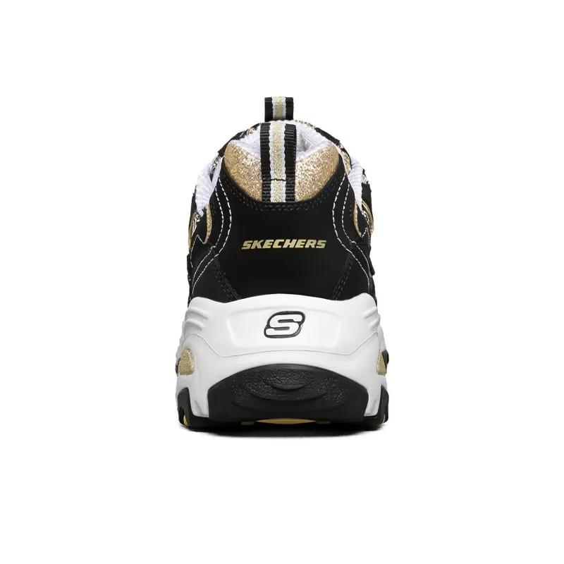 Skechers D Lites 1.0 Black/White/Golden Women's-3