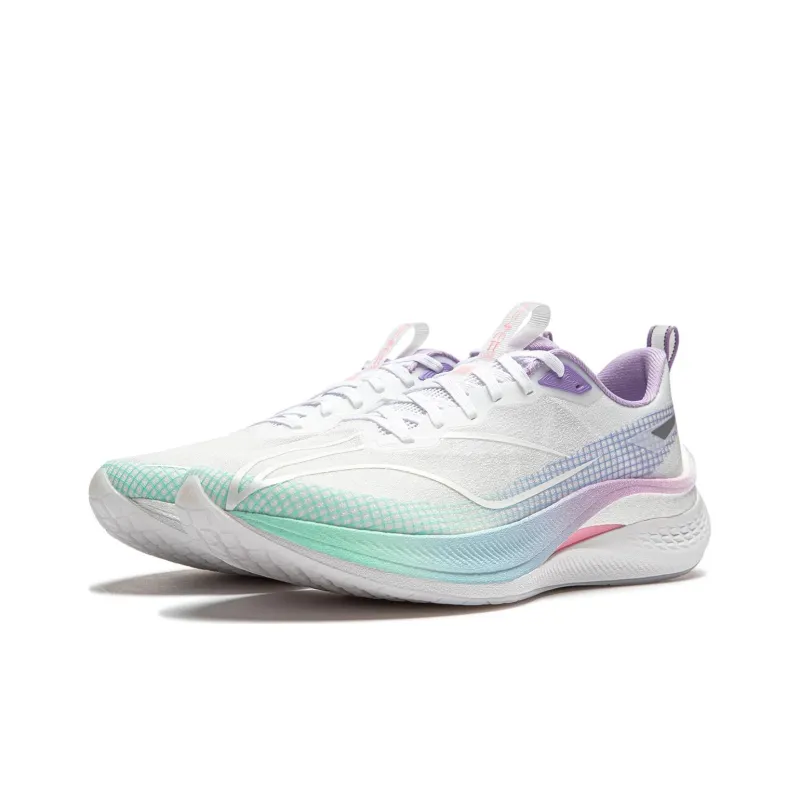 LiNing Red Hare 7 Pro Cushioned Slip-Resistant Lightweight Low-Top Running Shoes Men's White Purple-2