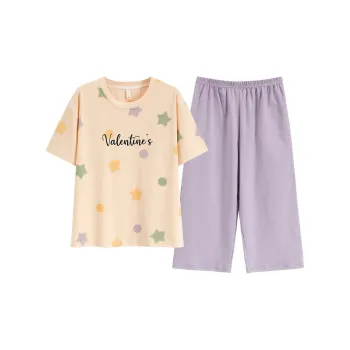 Pretty Lady Pajama Set Women's Apricot