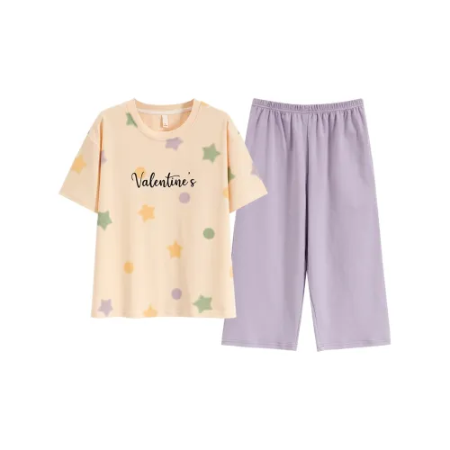 Pretty Lady Pajama Set Women's Apricot