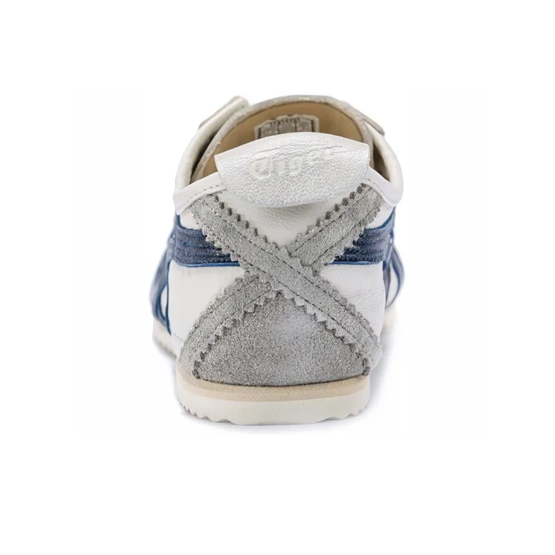 Onitsuka Tiger MEXICO 66 Deluxe Non slip Lightweight Low Top Casual Shoes Men's White Gray Blue-3