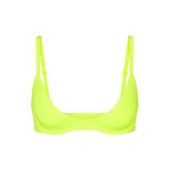 SKIMS FITS EVERYBODY PLUNGE BRA Bra Women's 1 Pack Green Highlighter/Fluorescent