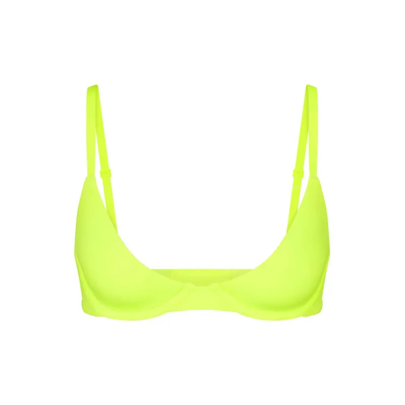 SKIMS FITS EVERYBODY PLUNGE BRA Bra Women's 1 Pack Green Highlighter/Fluorescent-0