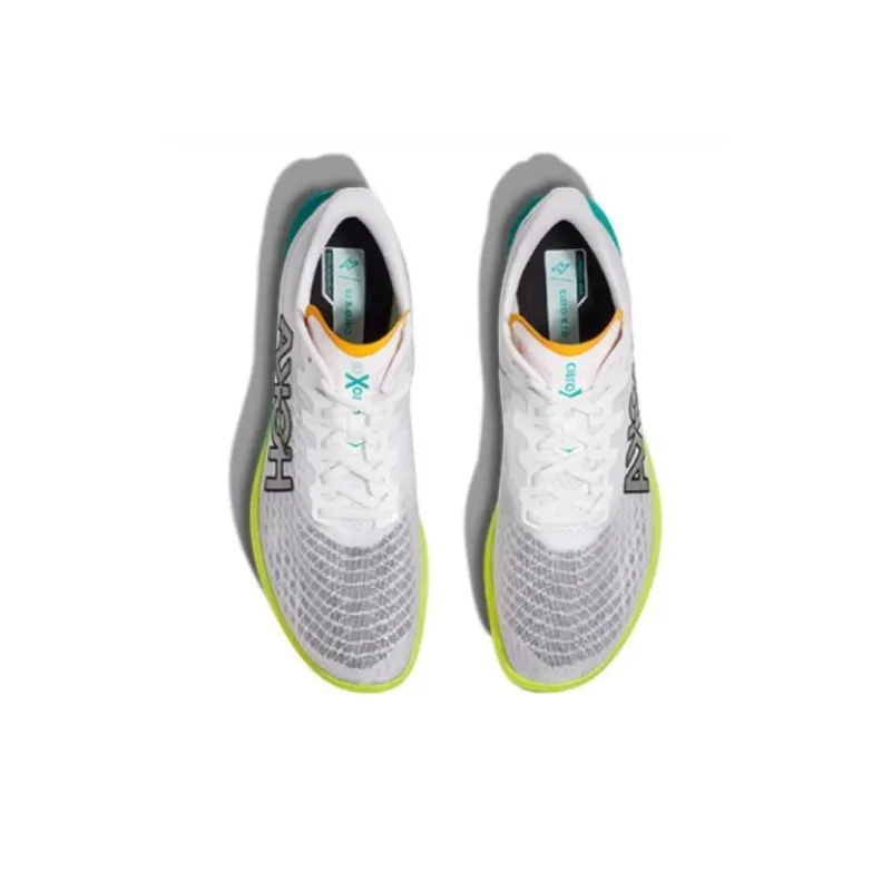 HOKA ONE ONE Slip Resistant Breathable Rebound Low Top Running Shoes Unisex White Blue-3