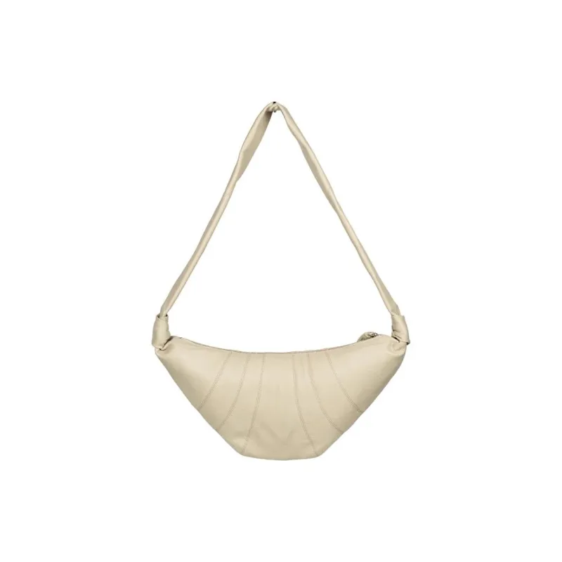 Lemaire Croissant Series Grain Leather Croissant Bag, Shoulder Bag, Crossbody Bag Medium Size Unisex Light Sage Green-3