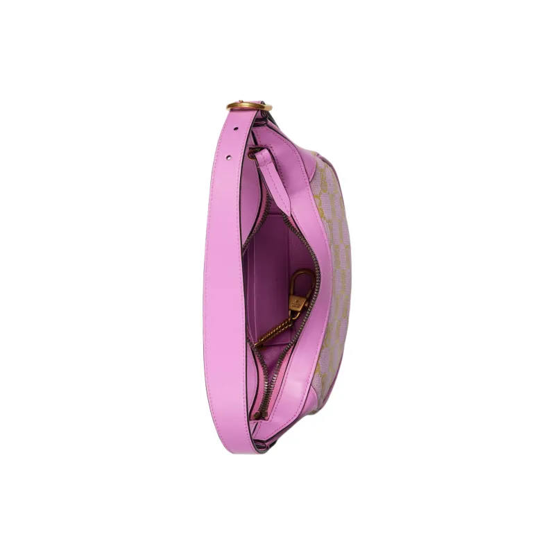 GUCCI Ophidia Canvas With Leather Canvas Bag Handbag Shoulder Bag Women's Light Purple & Yellow-6
