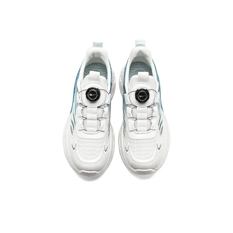 Binary Low Top Running Shoes Men's White Blue-3
