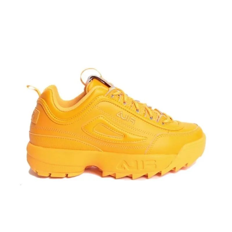FILA Disruptor 2 Premium Wear-Resistant Low-Top Casual Shoes Women's Yellow-1