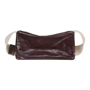 DEERE JACK Top Grain Cow Leather Shoulder Bag, Crossbody Bag Medium Size Women's Chocolate