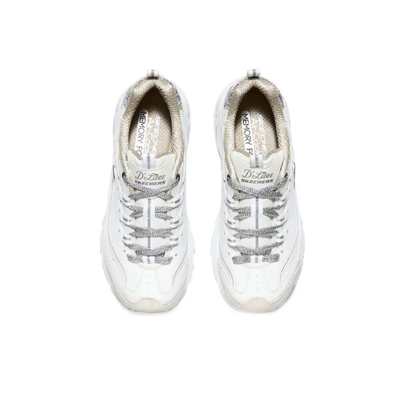 Skechers Balance Lightweight Low Top Casual Shoes Women's White Gray-2