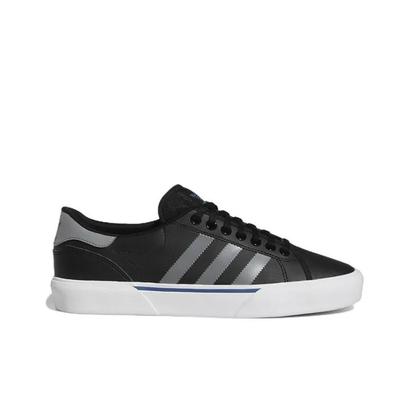 Adidas Originals Abaca Anti Slip Wear Resistant Low Top Skateboard Shoes Unisex Black Gray-1