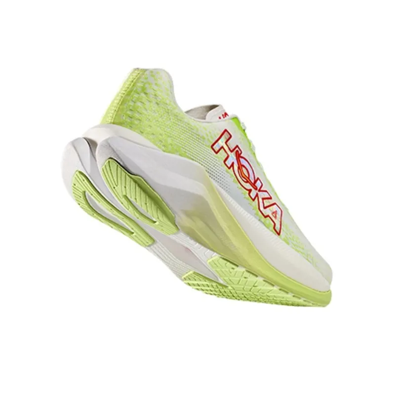 HOKA ONE ONE Mach X Cushioning Breathable Running Shoes Women's Green White-3