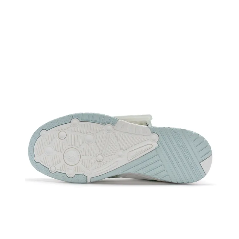 XTEP Skateboard Shoes Men Low Top Sail White/Creamy Green-6