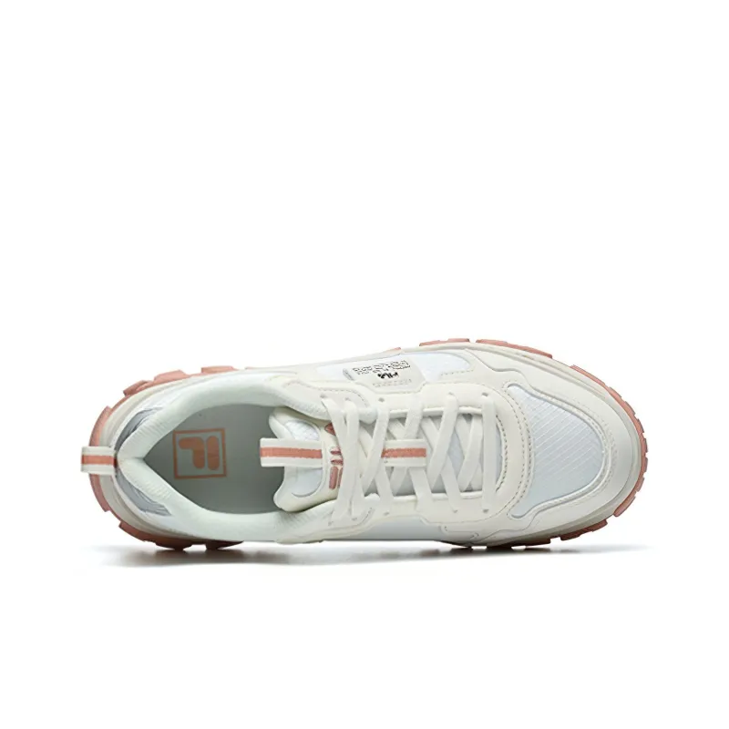 FILA HIKE Cushioning Anti Slip And Wear Resistant Low Top Chunky Sneakers Women's Pink White-2