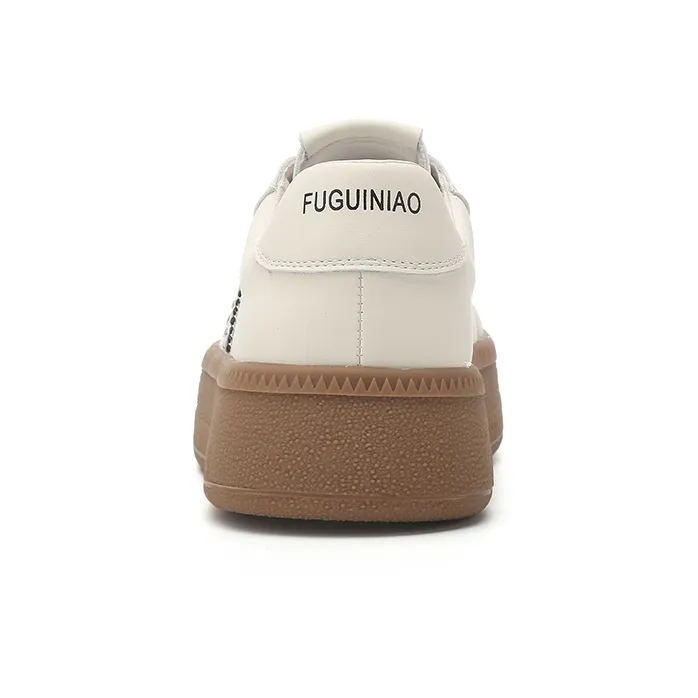 Rich Birds Synthetic Leather Low-Top Skateboard Shoes Women's-3