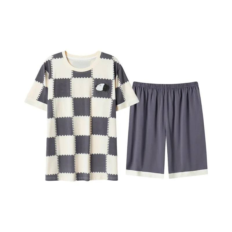 Close fitting Areas Pajama Set Men's-1