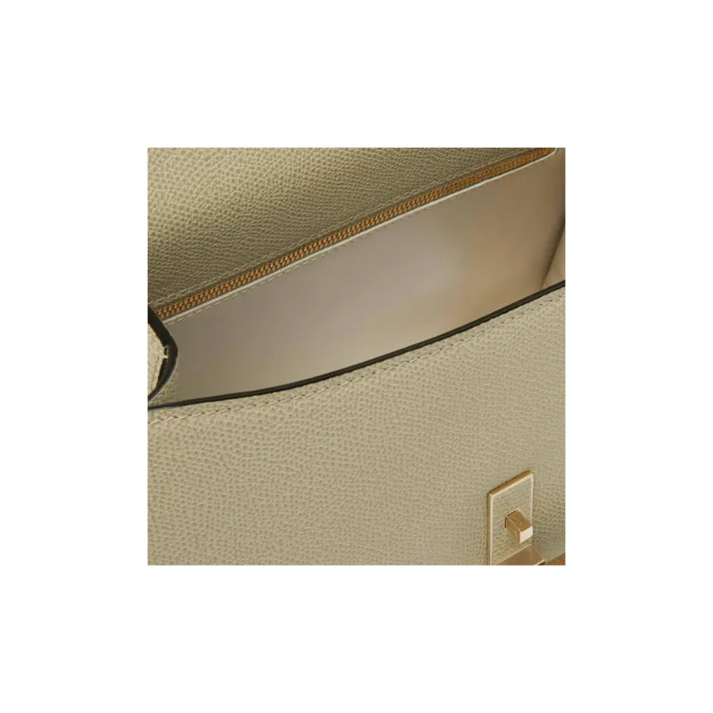Valextra Iside Leather Shoulder Bag, Crossbody Bag, Handbag Medium Size Women's Tundra Green-3