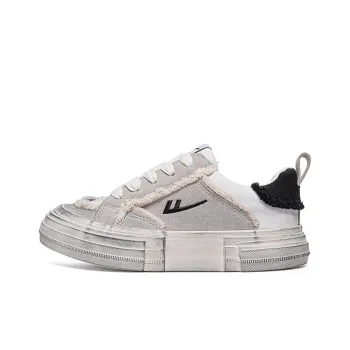 Warrior Durable Lightweight And Breathable Low Top Canvas Shoes Women's Gray White