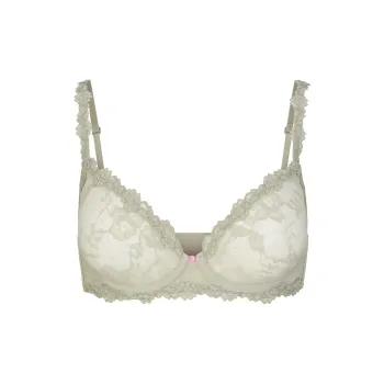 SKIMS STRETCH LACE UNLINED DEMI BRA Bra Women's 1 Pack TALC/Talc