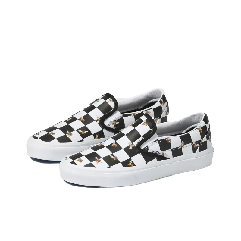 Vans Classic Slip On Bee Check 'Black White'-1