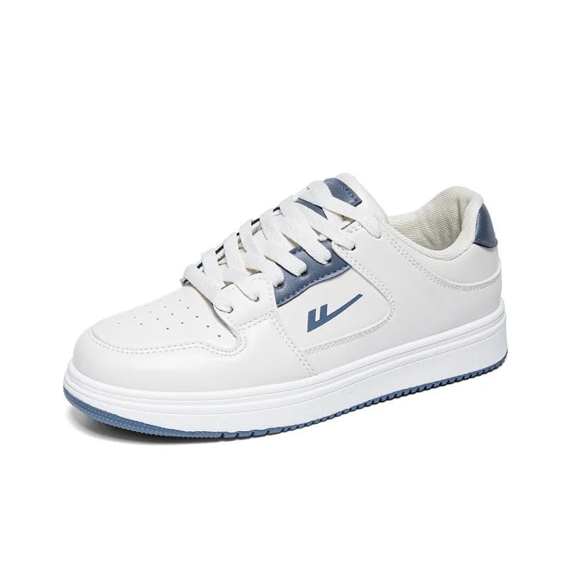 Warrior Anti Slip Wear Resistant Lightweight Breathable Low Top Skateboard Shoes Unisex Dusty Blue-1
