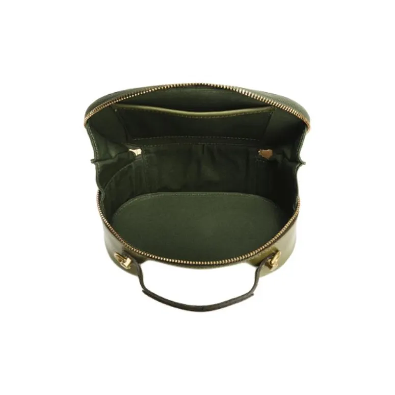 DEERE JACK Cow Leather X Crossbody Bag, Shoulder Bag Trumpets Women's Army Green-7