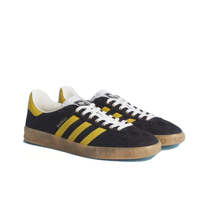 Adidas X Gucci Gazelle Black Gg Monogram-2