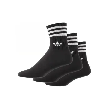Adidas Originals Mid Calf Socks Unisex 1 Set Of 3 Pack Black