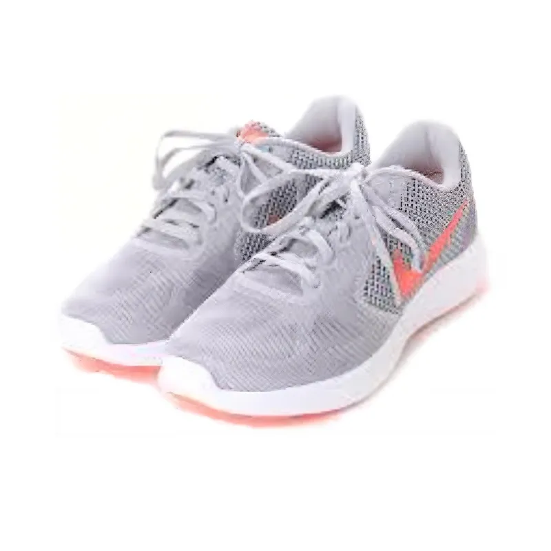Nike Revolution 3 Wolf Grey Hyper Orange Women's-1