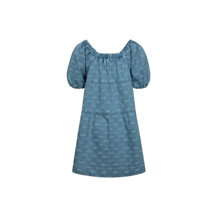 EVISU Dress Women's Denim Blue All Over-1