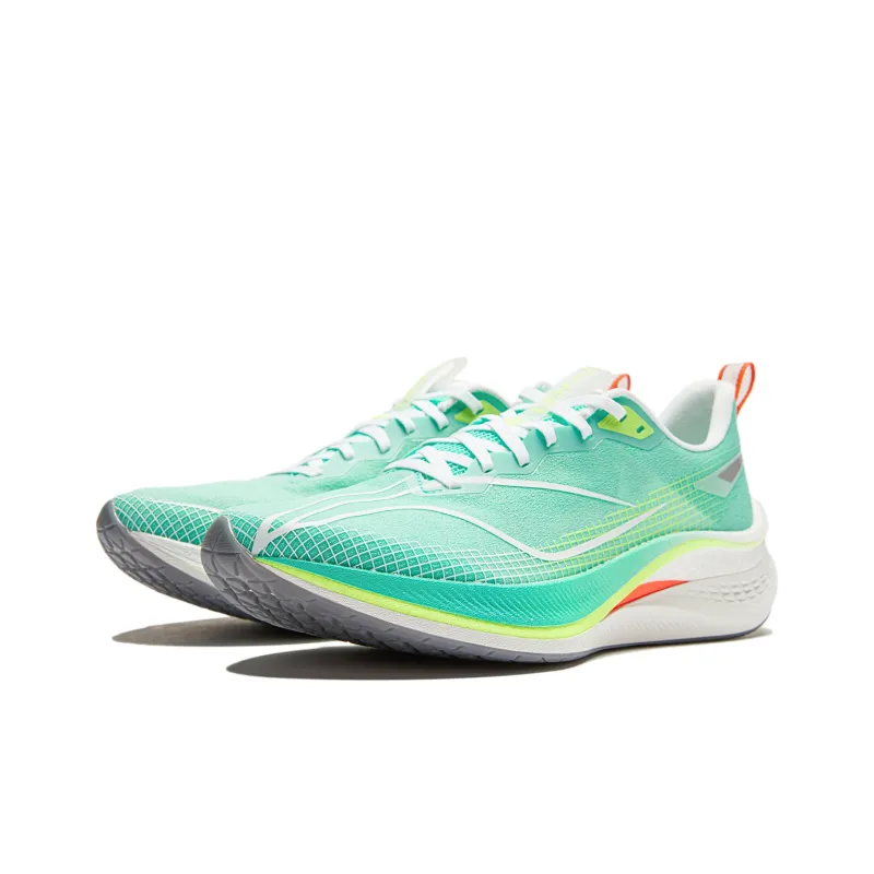 LiNing Red Hare 7 Pro Cushioning Slip Resistant Low Top Sprint Running Shoes Men's Neon Jade Green-3