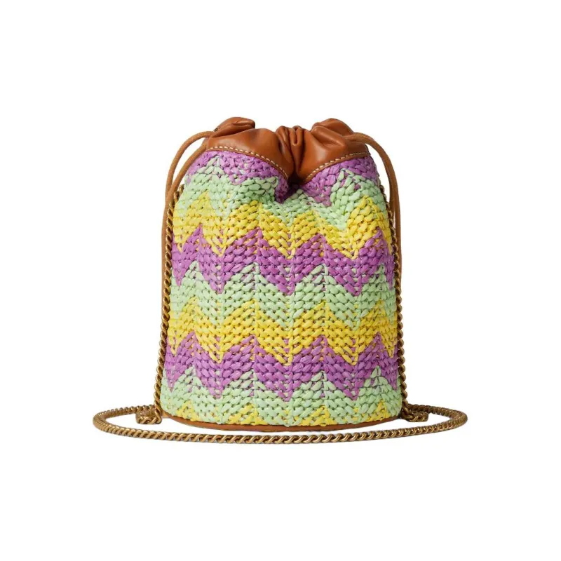 GUCCI GG Marmont Raffia Blend Viscose Crossbody Bag Shoulder Bag Extra Mini Women's Multicolor-3
